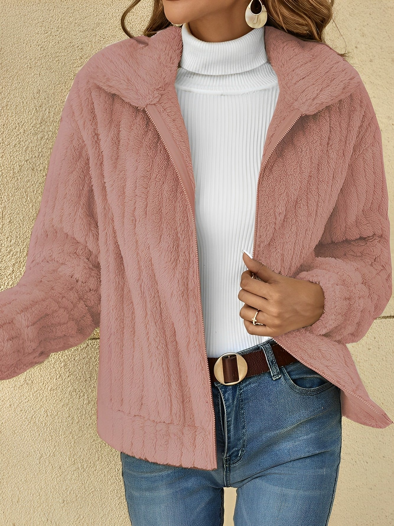 Giacca da donna con zip dal taglio rilassato - Image 4