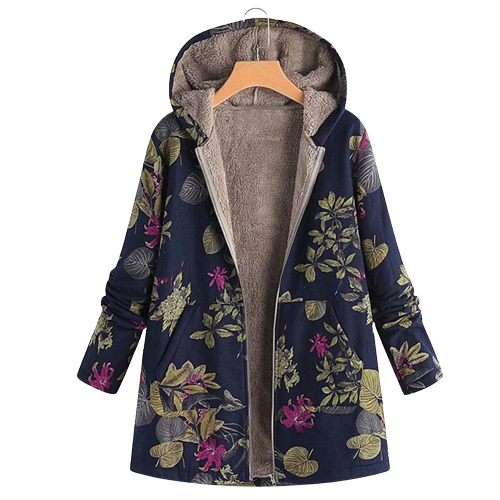 Giacca con cappuccio da donna a fiori - Image 5