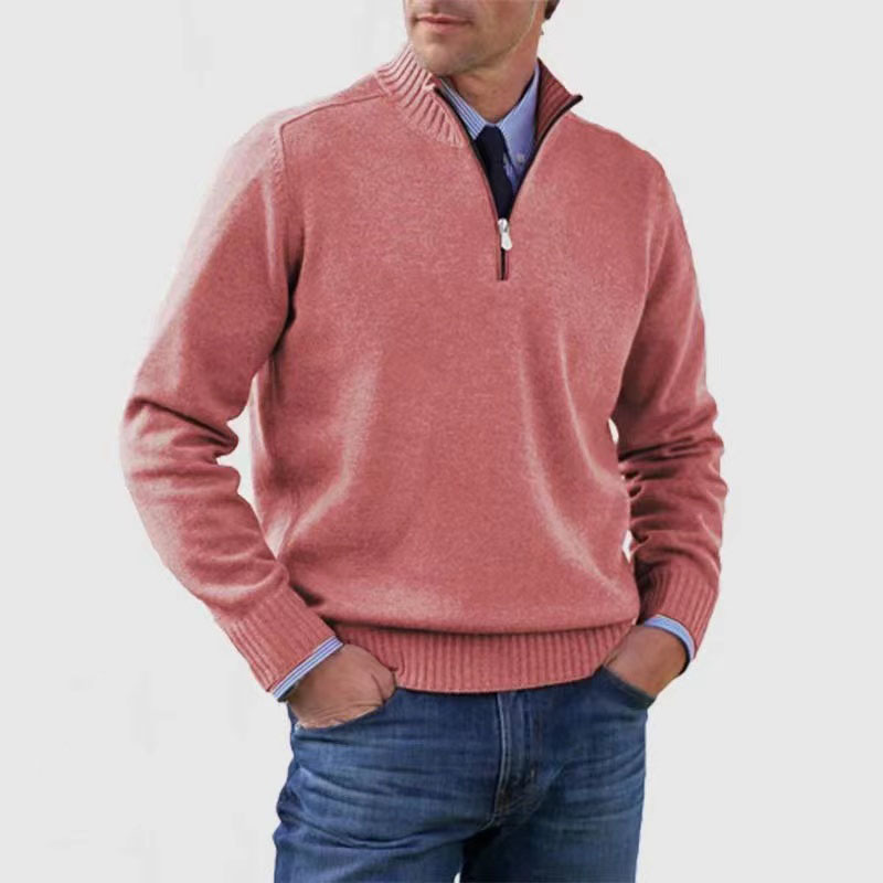 Maglione da uomo a manica lunga con zip corta - Image 8