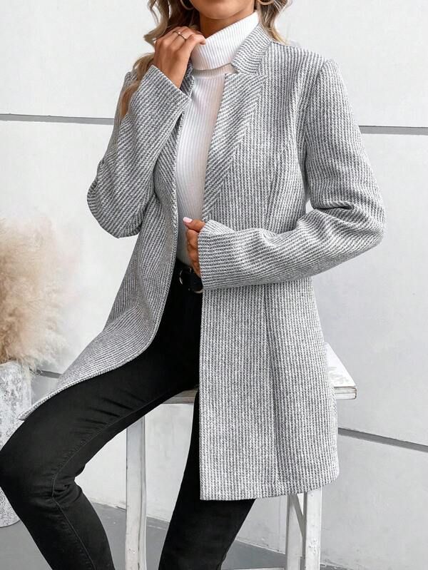 Cappotto A-Line da Donna con Un Bottone - Image 6