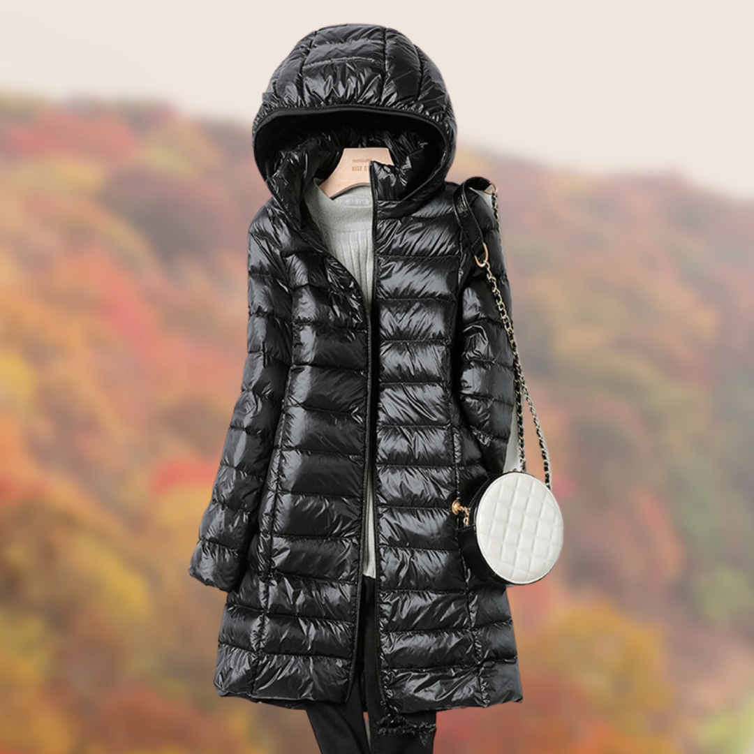 Cappotto Lungo Piumino con Cappuccio da Donna - Image 2