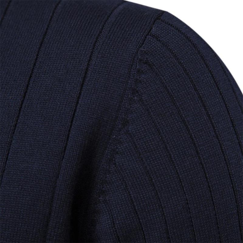 Maglione da uomo a coste con zip corta - Image 5