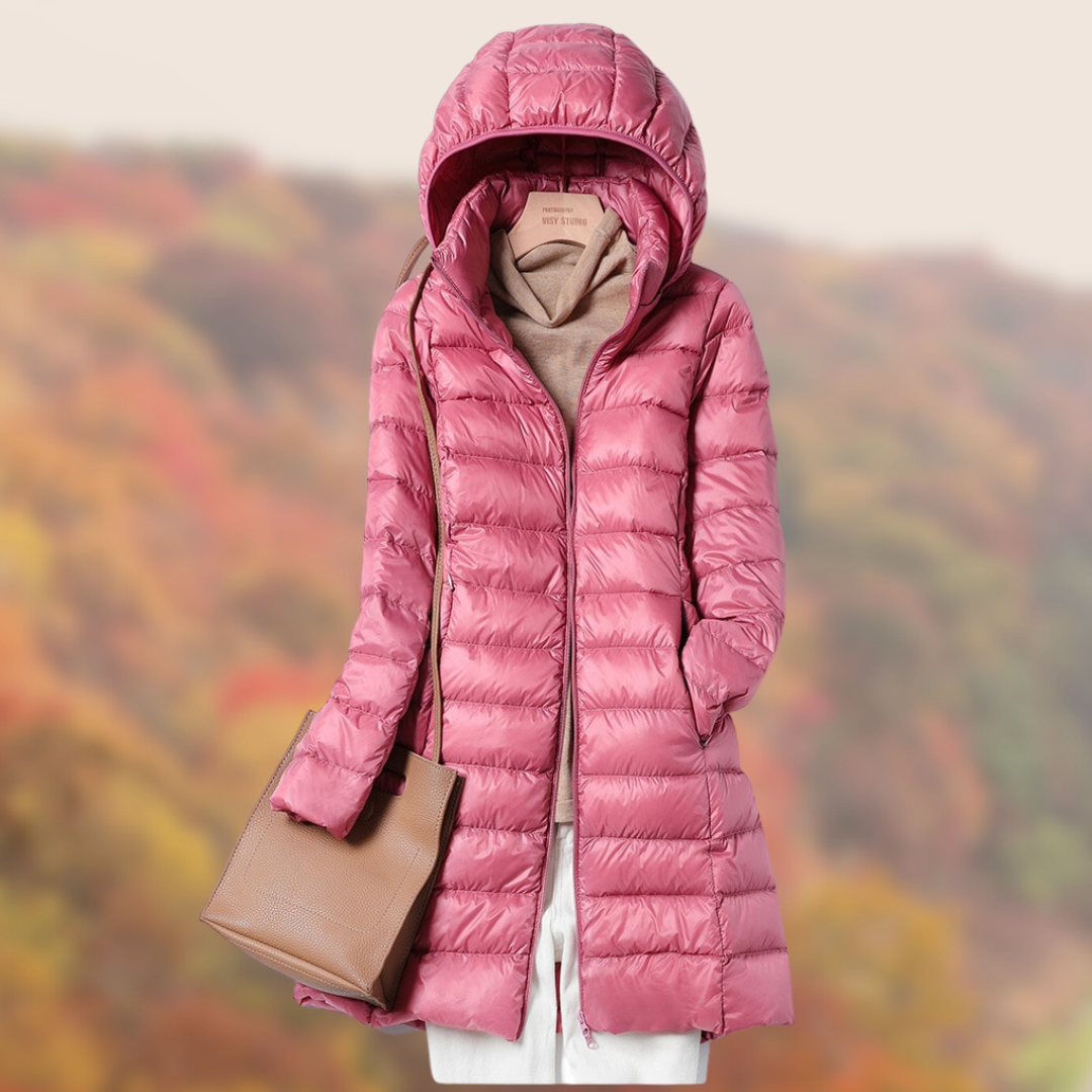 Cappotto Lungo Piumino con Cappuccio da Donna - Image 4