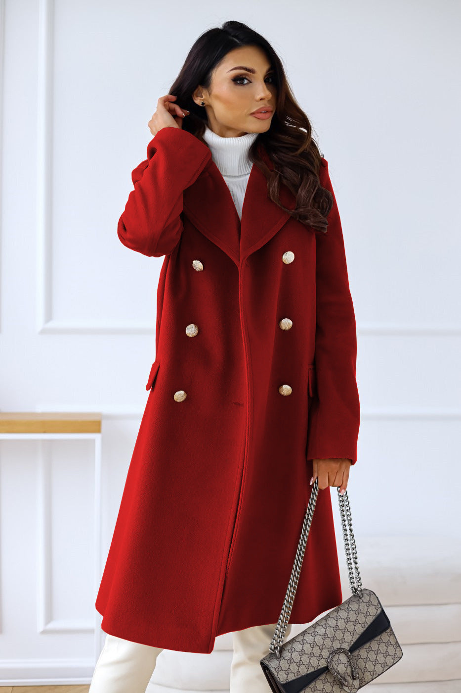 Cappotto Lungo da Donna Doppiopetto - Image 16