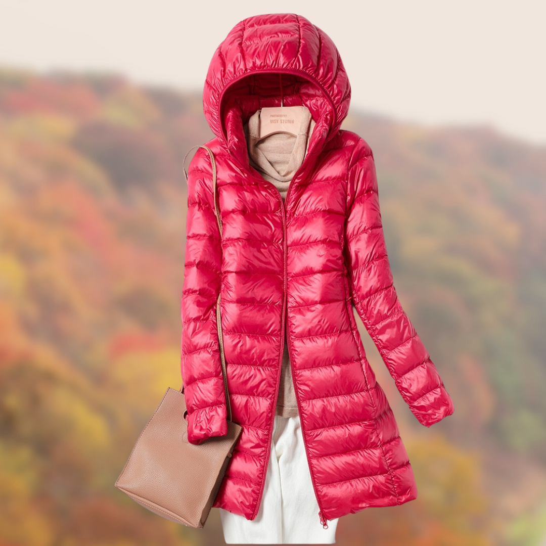 Cappotto Lungo Piumino con Cappuccio da Donna - Image 5