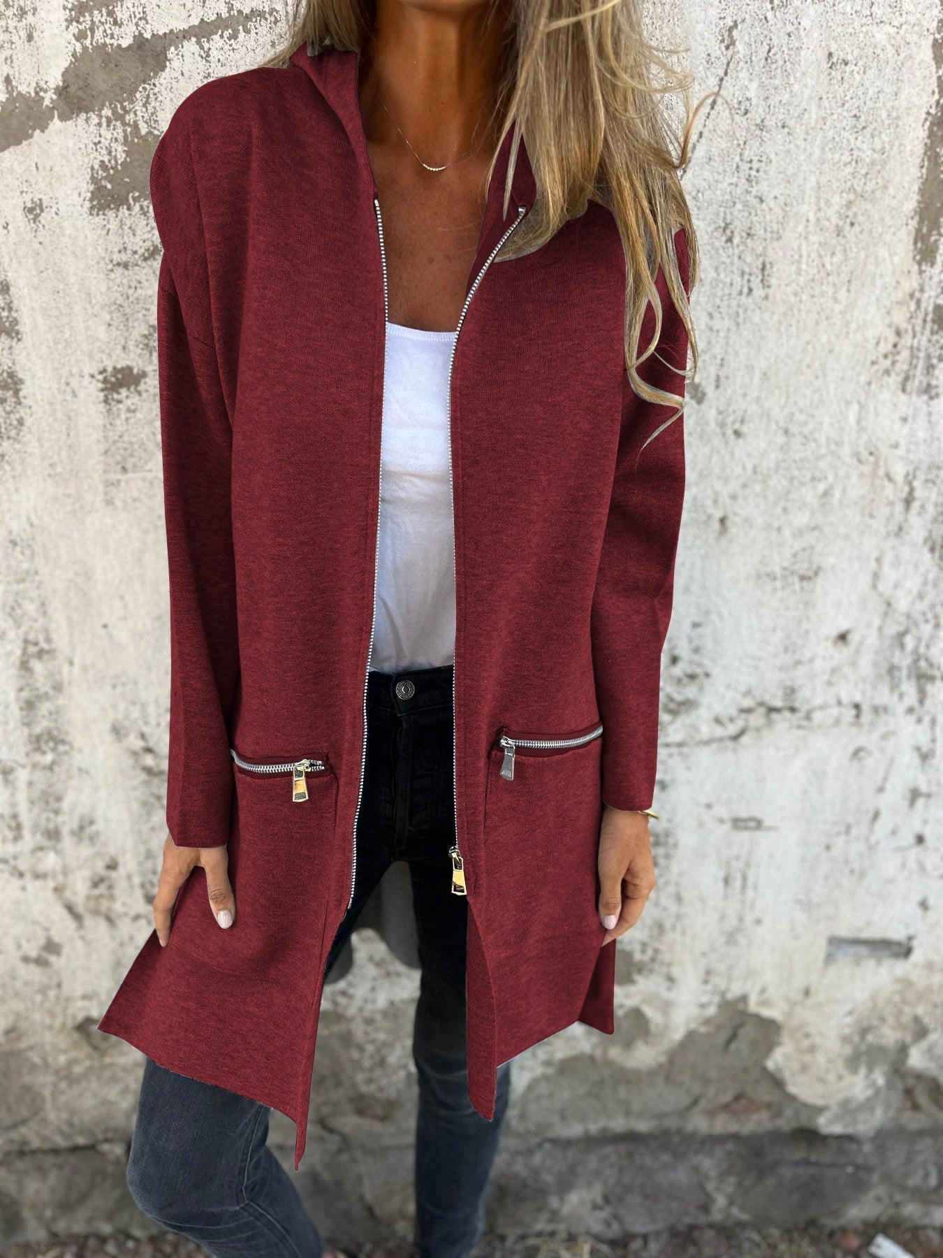Cappotto Lungo con Cappuccio da Donna - Image 11