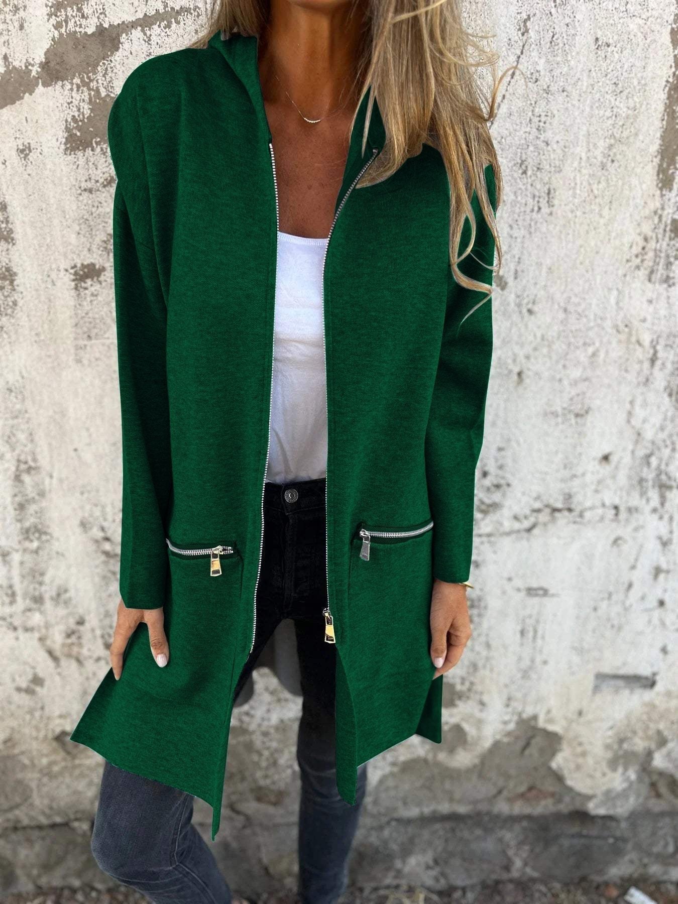 Cappotto Lungo con Cappuccio da Donna - Image 9