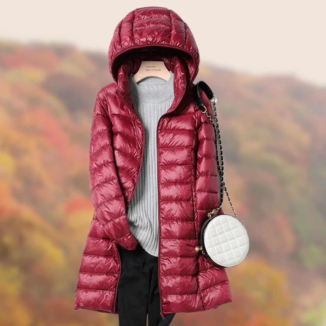 Cappotto Lungo Piumino con Cappuccio da Donna - Image 6