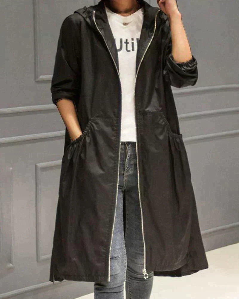 Cappotto Lungo con Cappuccio da Donna - Image 4
