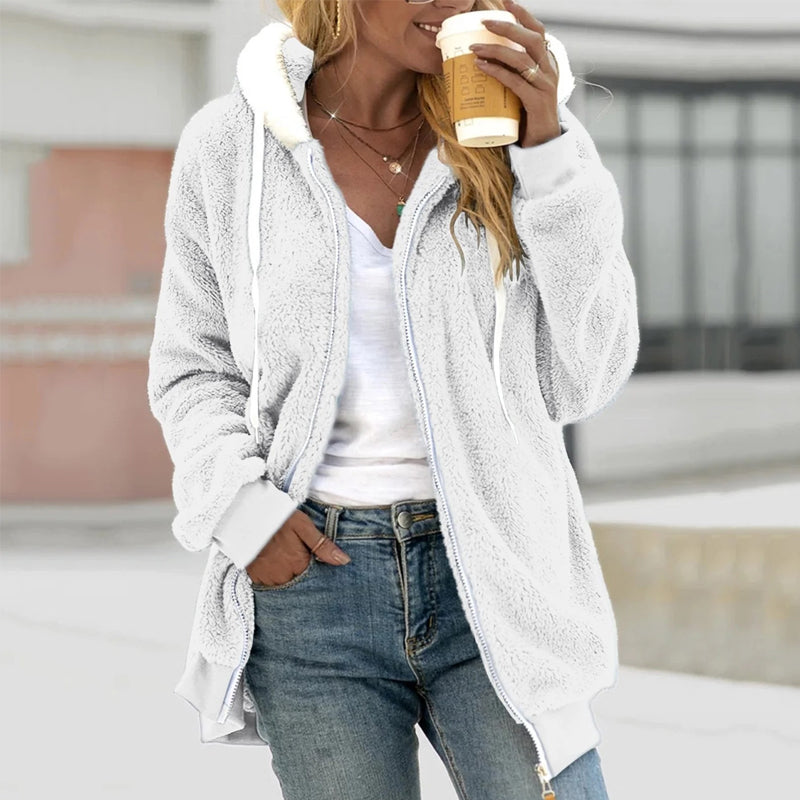 Giacca da donna con cappuccio e zip - Image 4