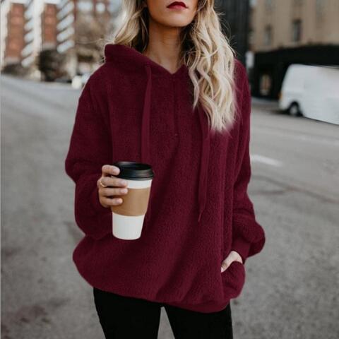 Giacca Felpa con Cappuccio Oversize da Donna - Image 7