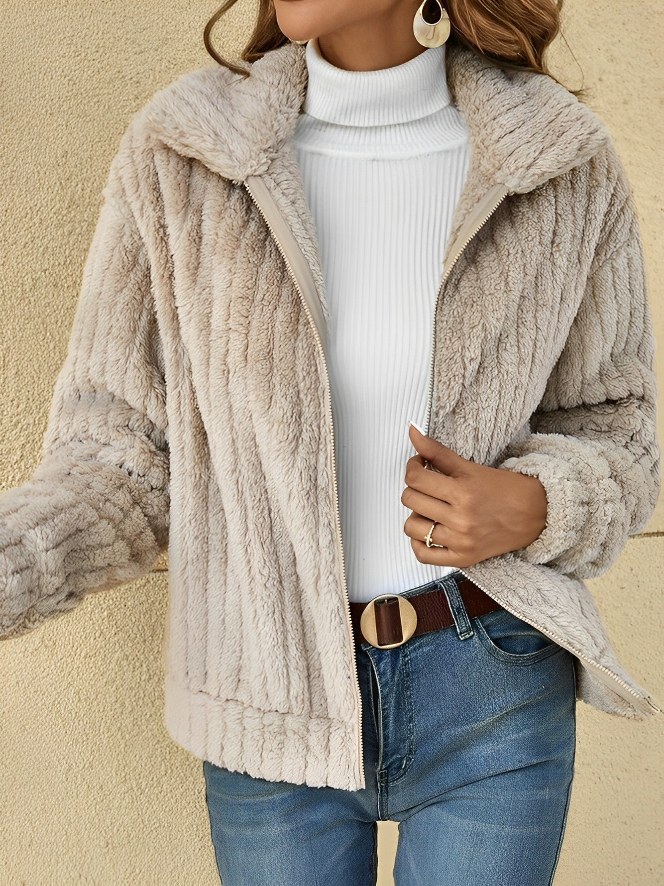 Giacca da donna con zip dal taglio rilassato - Image 1