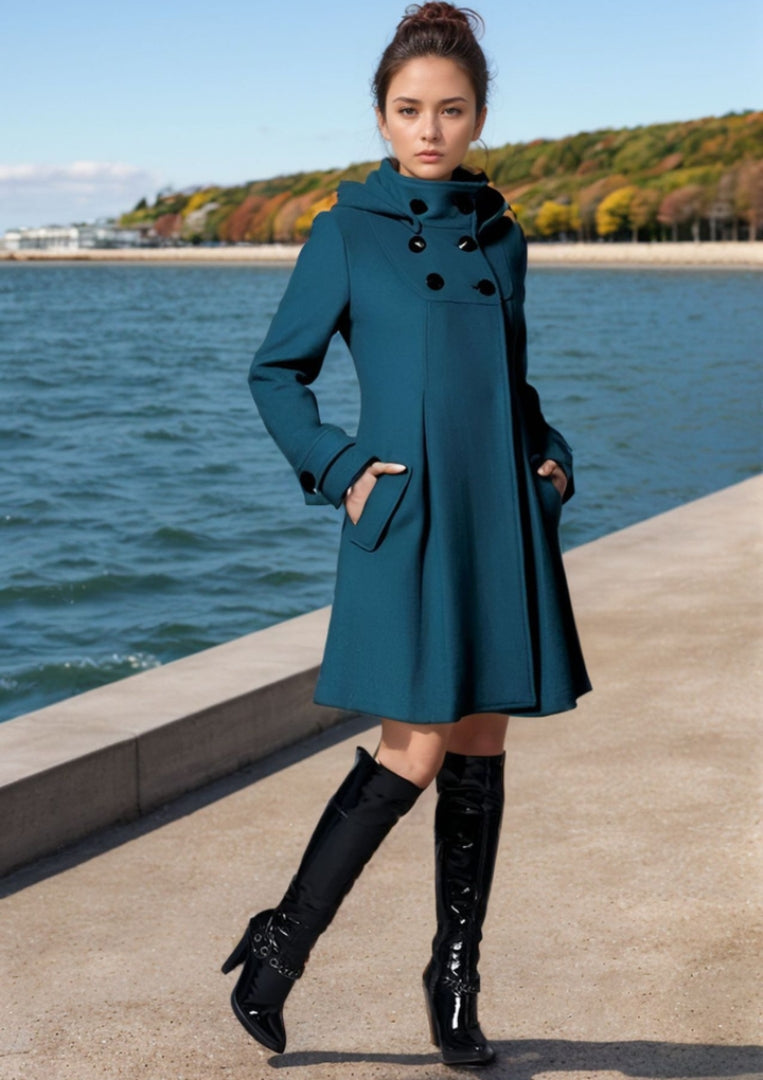 Cappotto A-Line con Cappuccio da Donna - Image 3