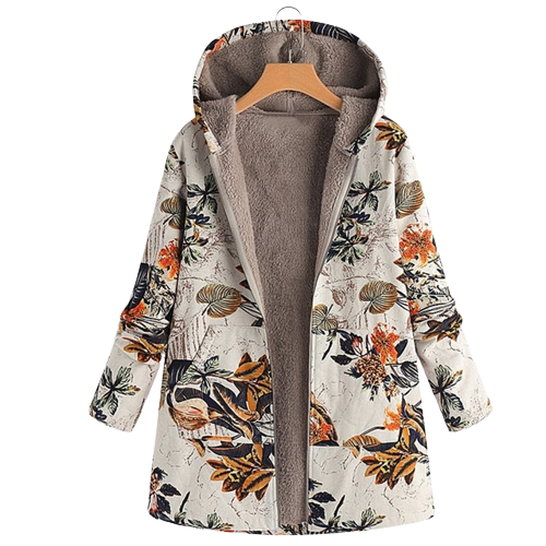 Giacca con cappuccio da donna a fiori - Image 6
