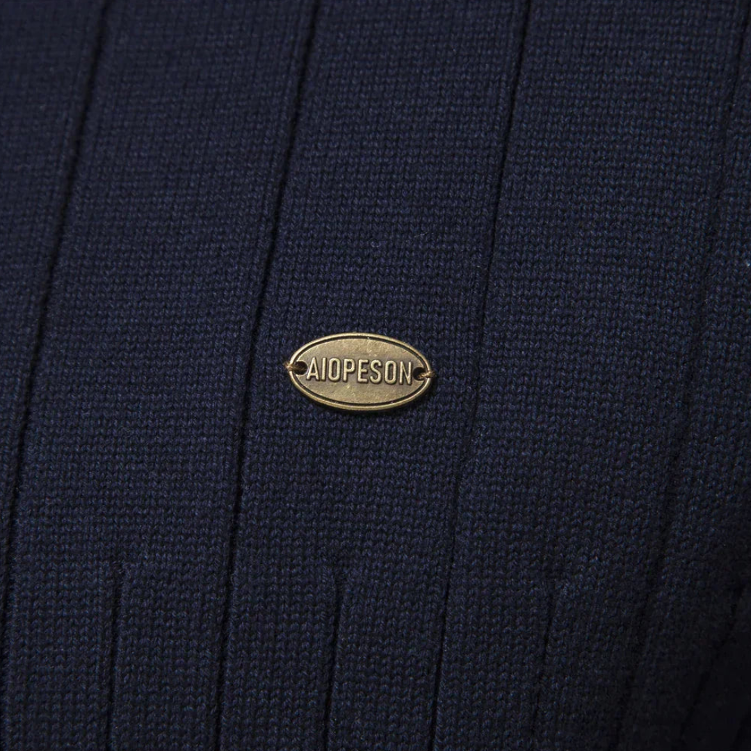 Maglione da Uomo con Collo alla Coreana e Zip Corta - Image 3