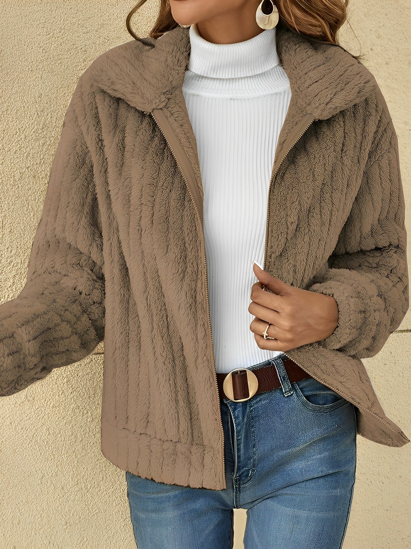 Giacca da donna con zip dal taglio rilassato - Image 5