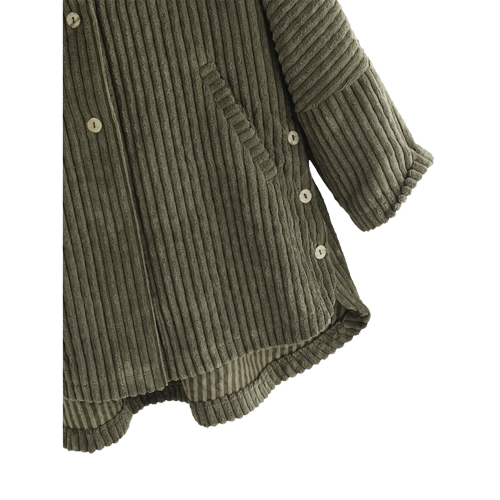Giacca da donna in velluto a coste con cappuccio - Image 7