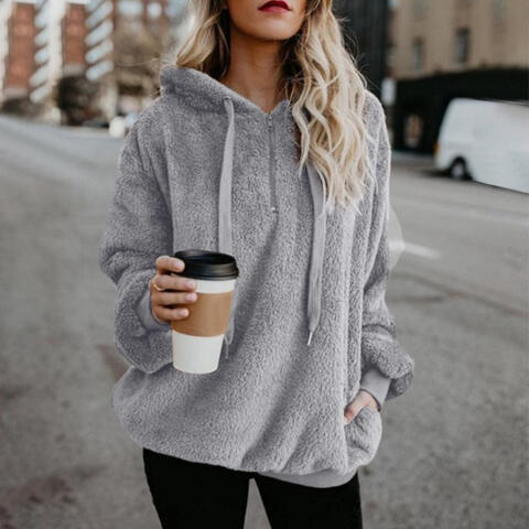 Giacca Felpa con Cappuccio Oversize da Donna - Image 5