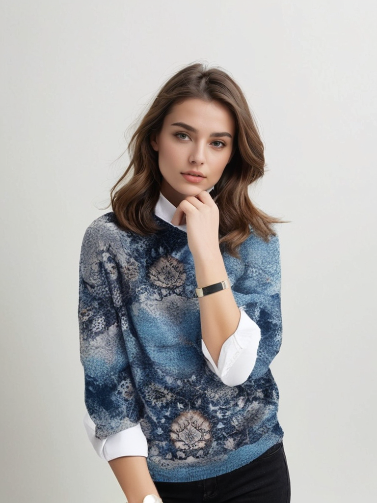 Maglione da Donna Stampato con Vestibilità Rilassata - Image 4