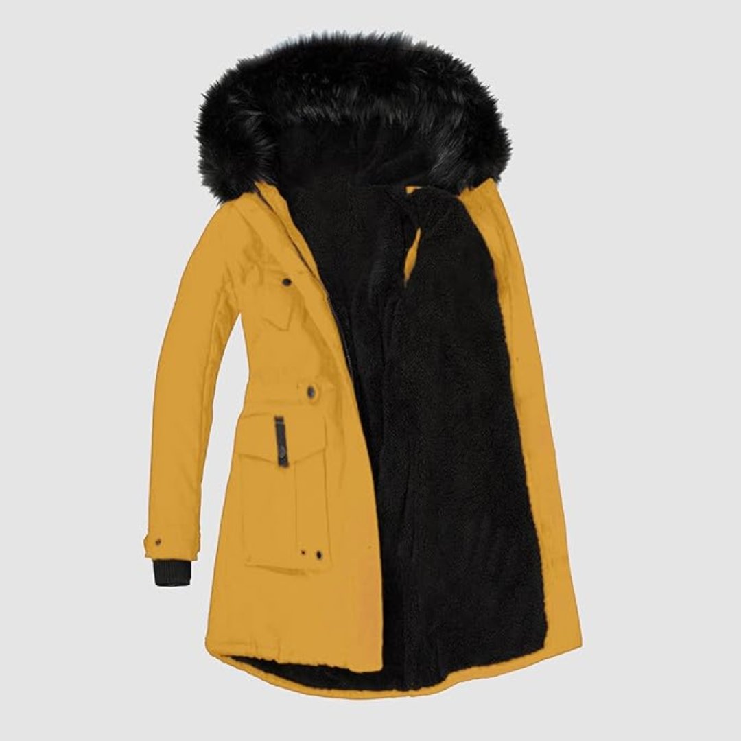 Parka Invernale da Donna con Cappuccio in Pelliccia - Image 4