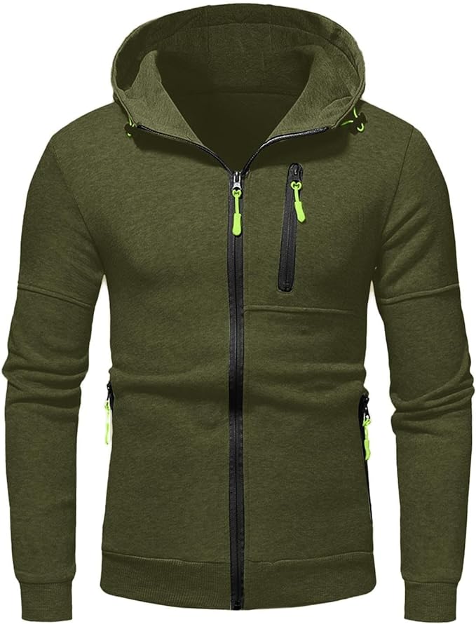 Giacca da uomo con cappuccio e zip intera - Image 6
