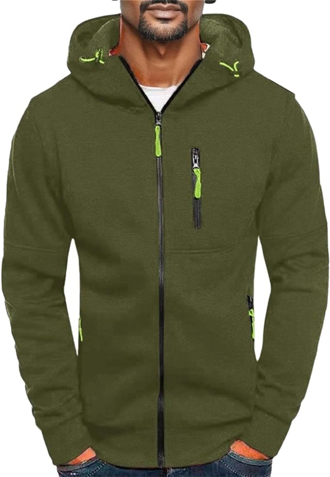 Giacca da uomo con cappuccio e zip intera - Image 7