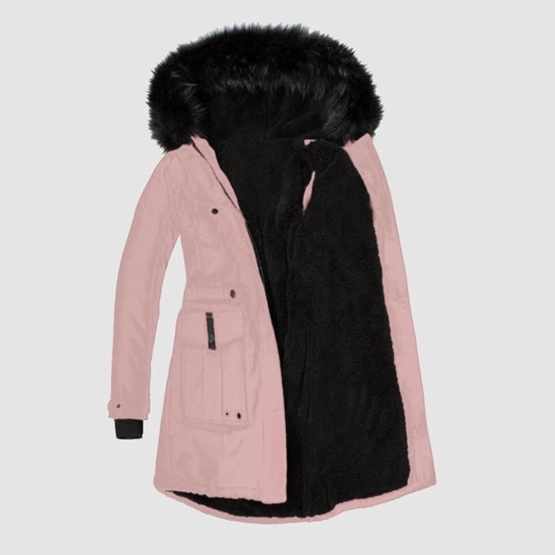 Parka Invernale da Donna con Cappuccio in Pelliccia - Image 2