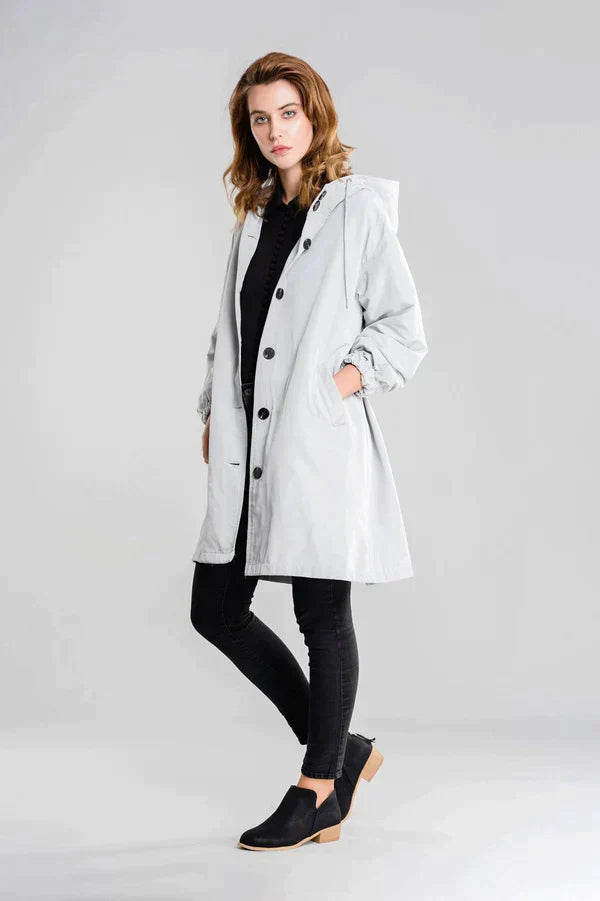 Cappotto da Donna con Cappuccio e Coulisse in Vita - Image 8