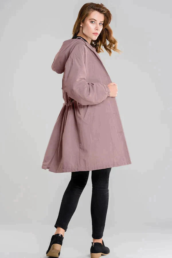 Cappotto da Donna con Cappuccio e Coulisse in Vita - Image 12