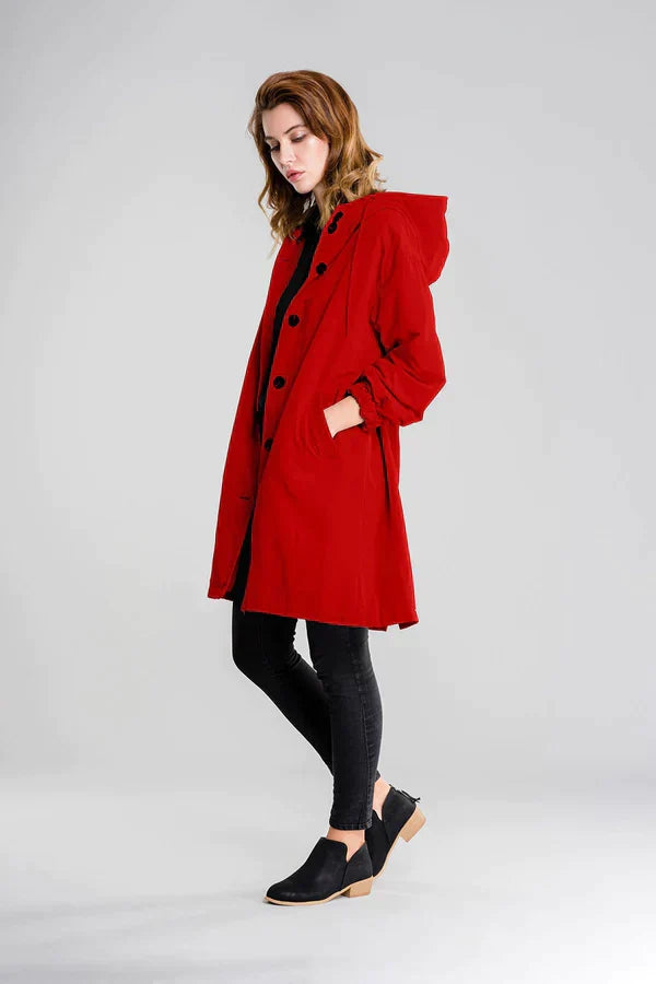 Cappotto da Donna con Cappuccio e Coulisse in Vita - Image 11