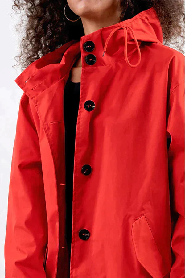 Cappotto da Donna con Cappuccio e Coulisse in Vita - Image 2