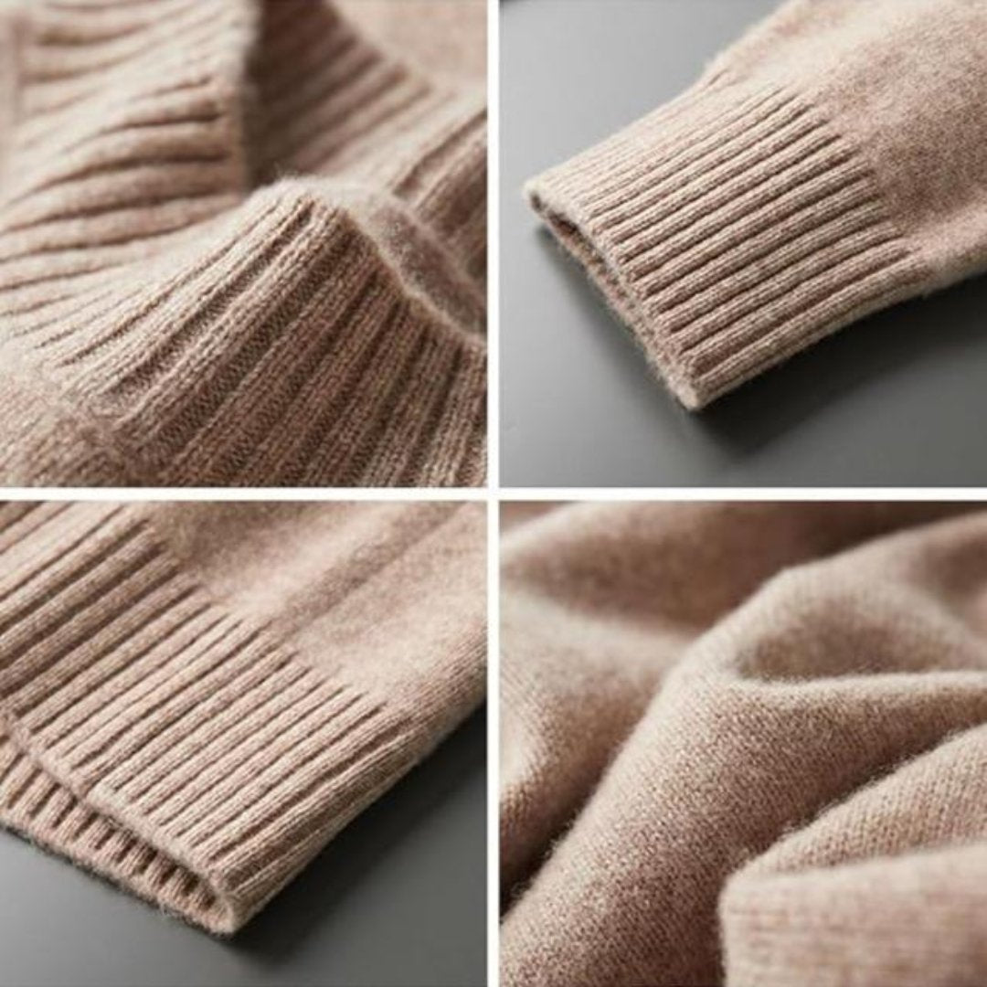 Maglione da uomo a coste con collo alto - Image 2