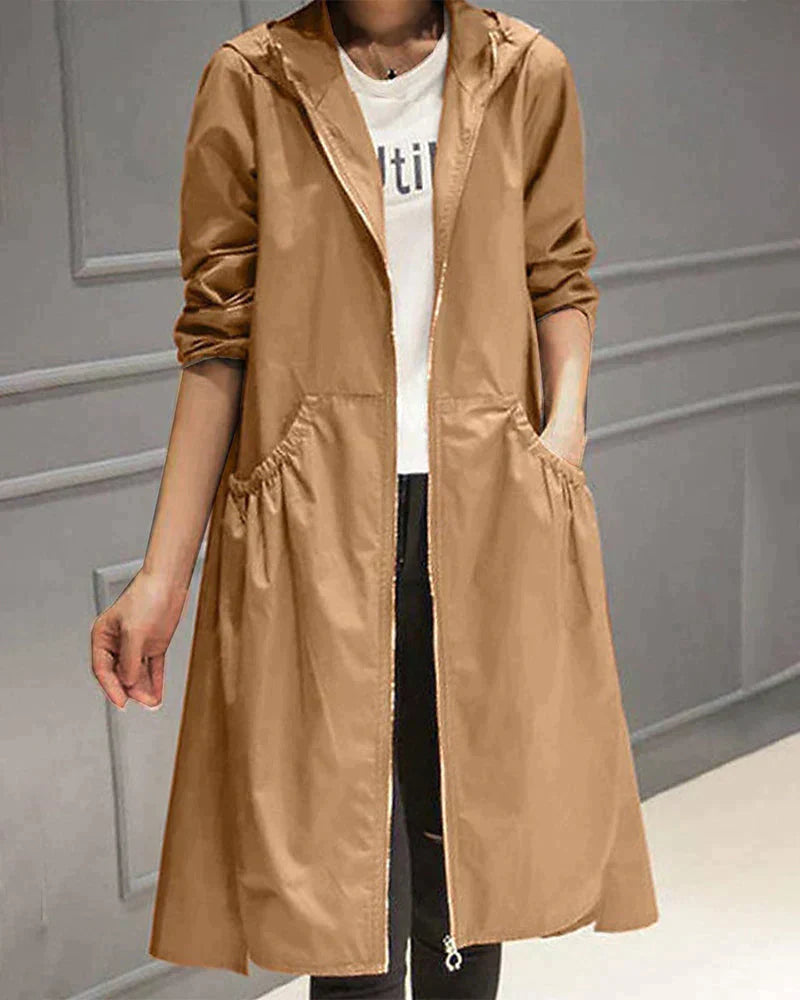 Cappotto Lungo con Cappuccio da Donna - Image 3