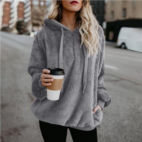 Giacca Felpa con Cappuccio Oversize da Donna - Image 6
