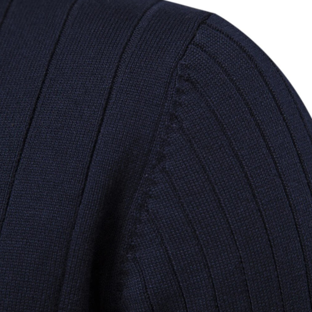 Maglione da Uomo con Collo alla Coreana e Zip Corta - Image 6