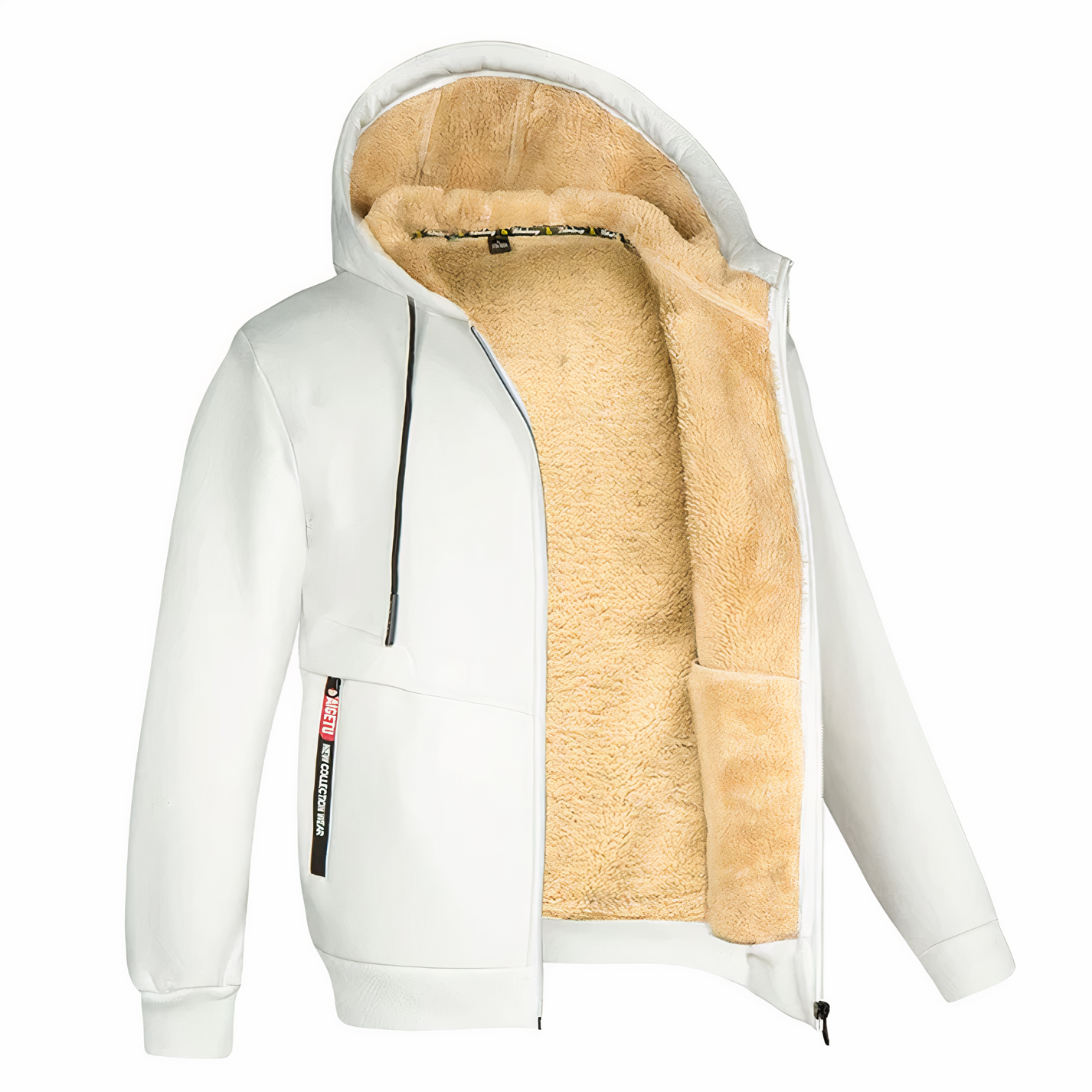 Giacca da uomo con cappuccio e fodera in sherpa - Image 4