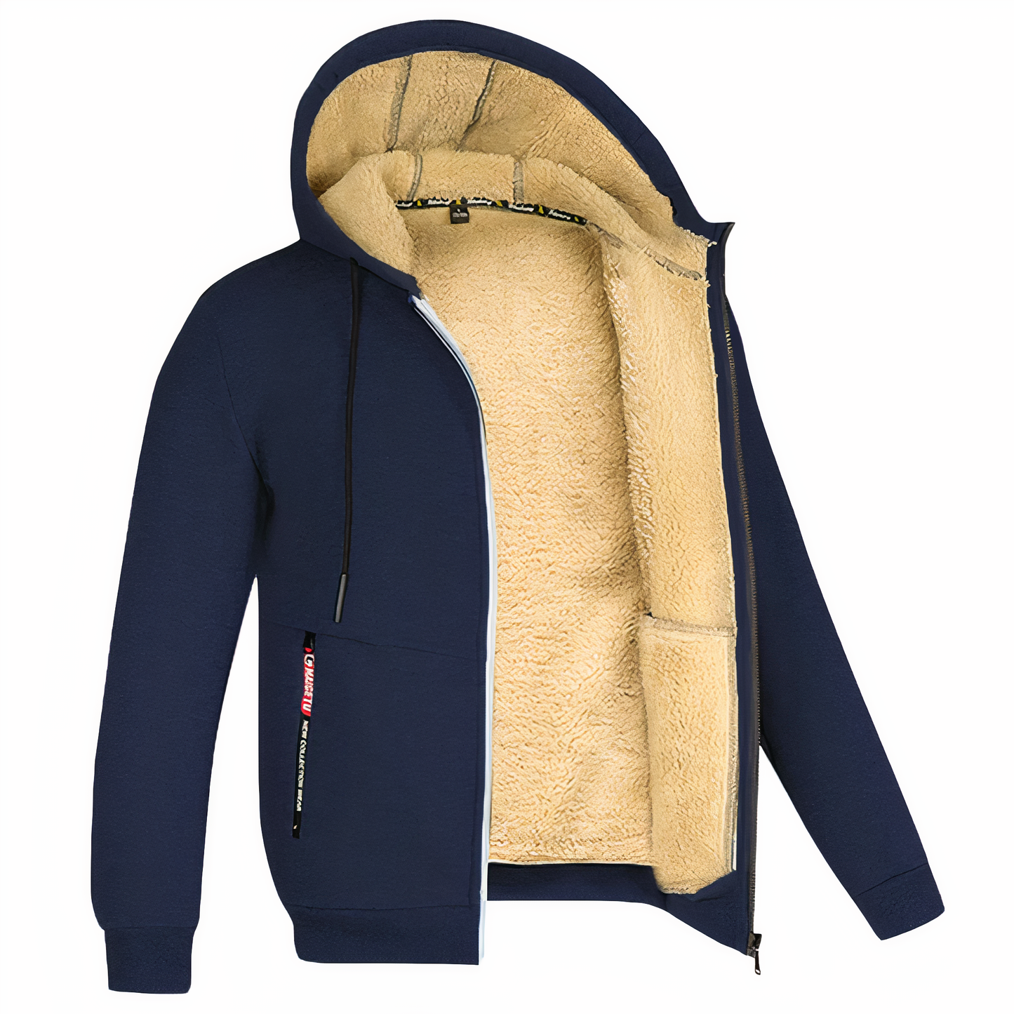 Giacca da uomo con cappuccio e fodera in sherpa - Image 6