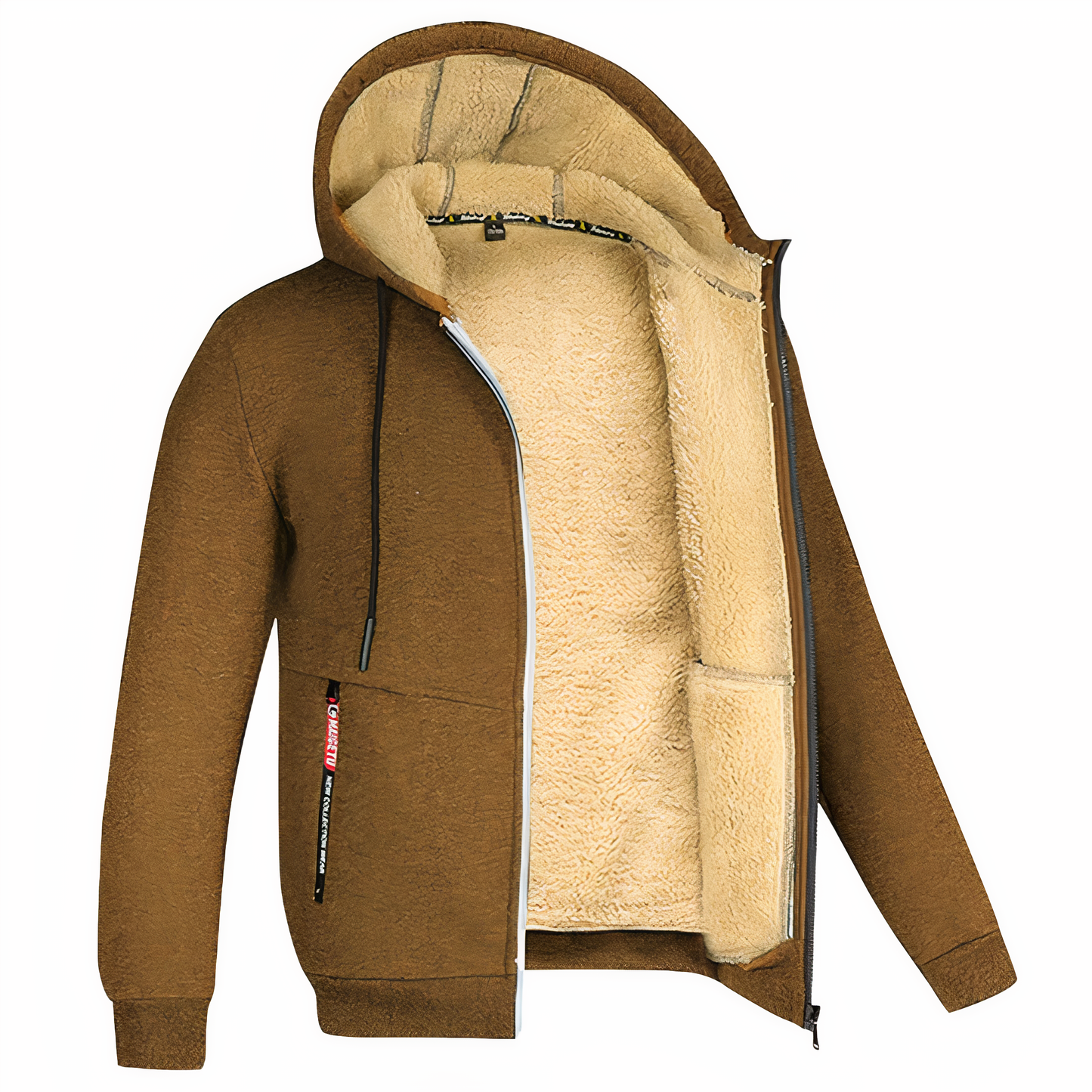 Giacca da uomo con cappuccio e fodera in sherpa - Image 9