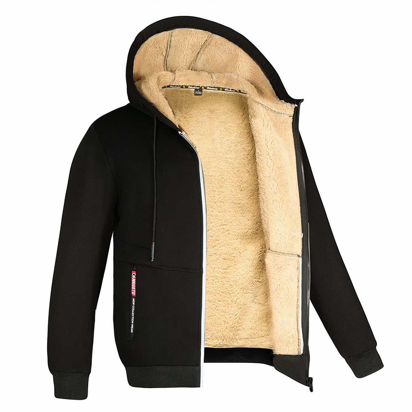 Giacca da uomo con cappuccio e fodera in sherpa - Image 3