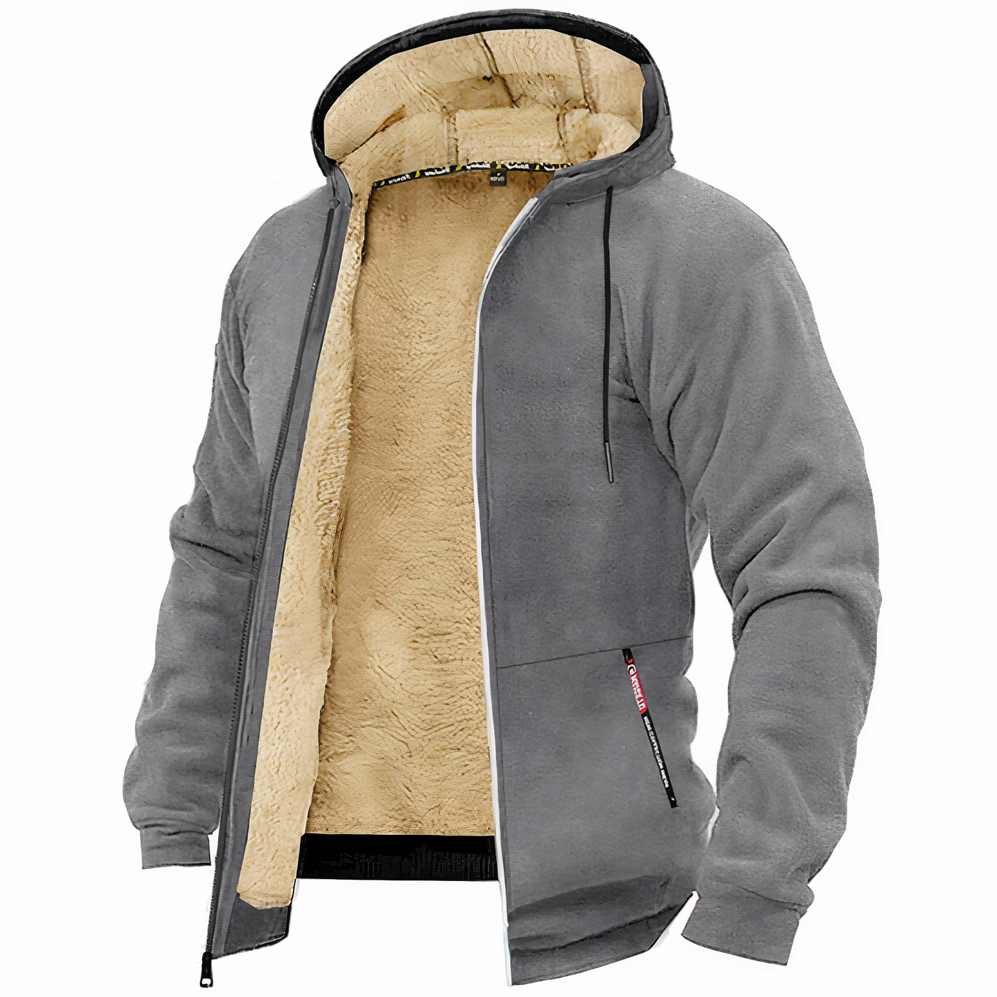 Giacca da uomo con cappuccio e fodera in sherpa - Image 7