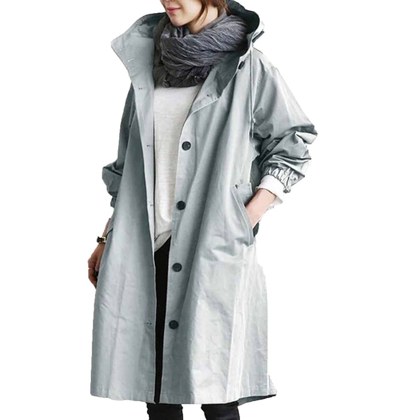 Cappotto Lungo con Cappuccio da Donna - Image 6
