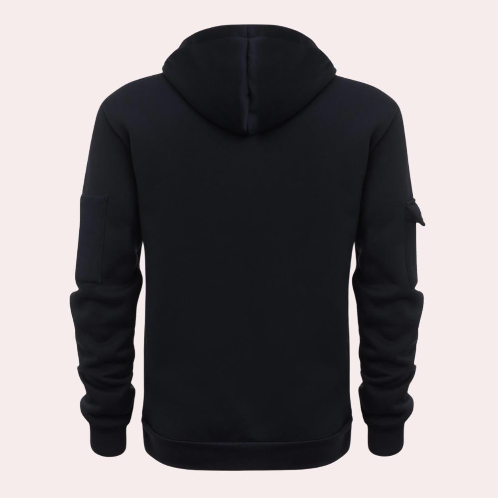 Felpa da uomo con cappuccio e mezza zip - Image 9