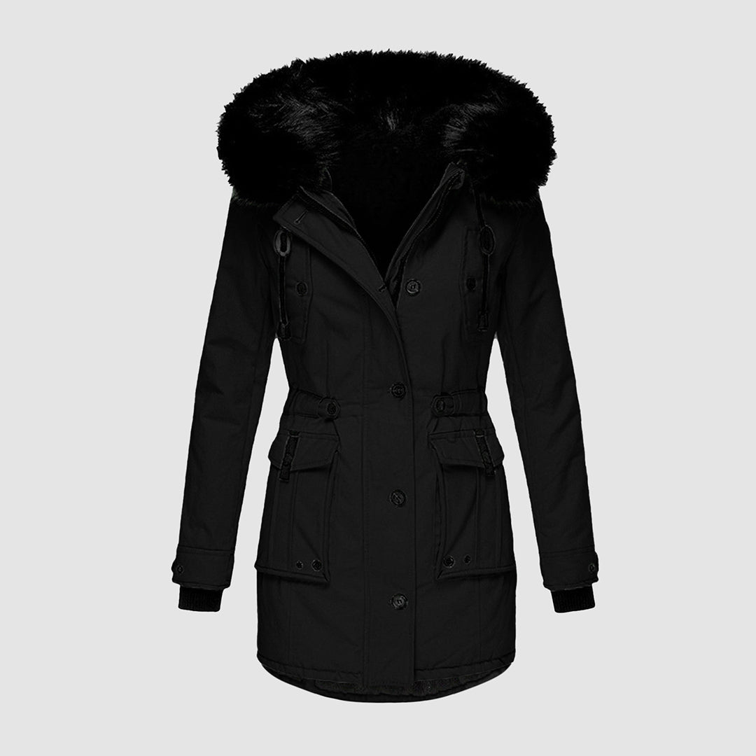 Parka Invernale da Donna con Cappuccio in Pelliccia - Image 7