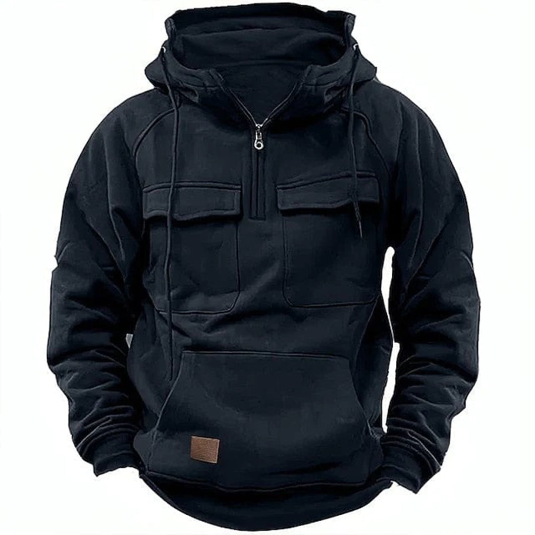 Felpa da uomo con zip corta - Image 1