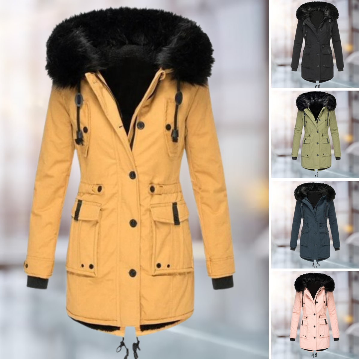 Cappotto da Donna con Cappuccio e Coulisse - Image 8