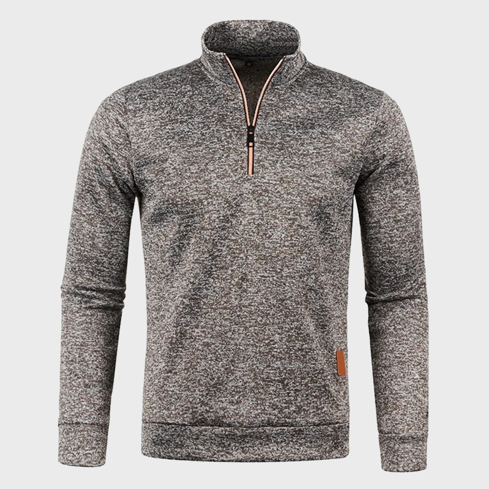 Maglione da uomo con zip corta a un quarto - Image 5