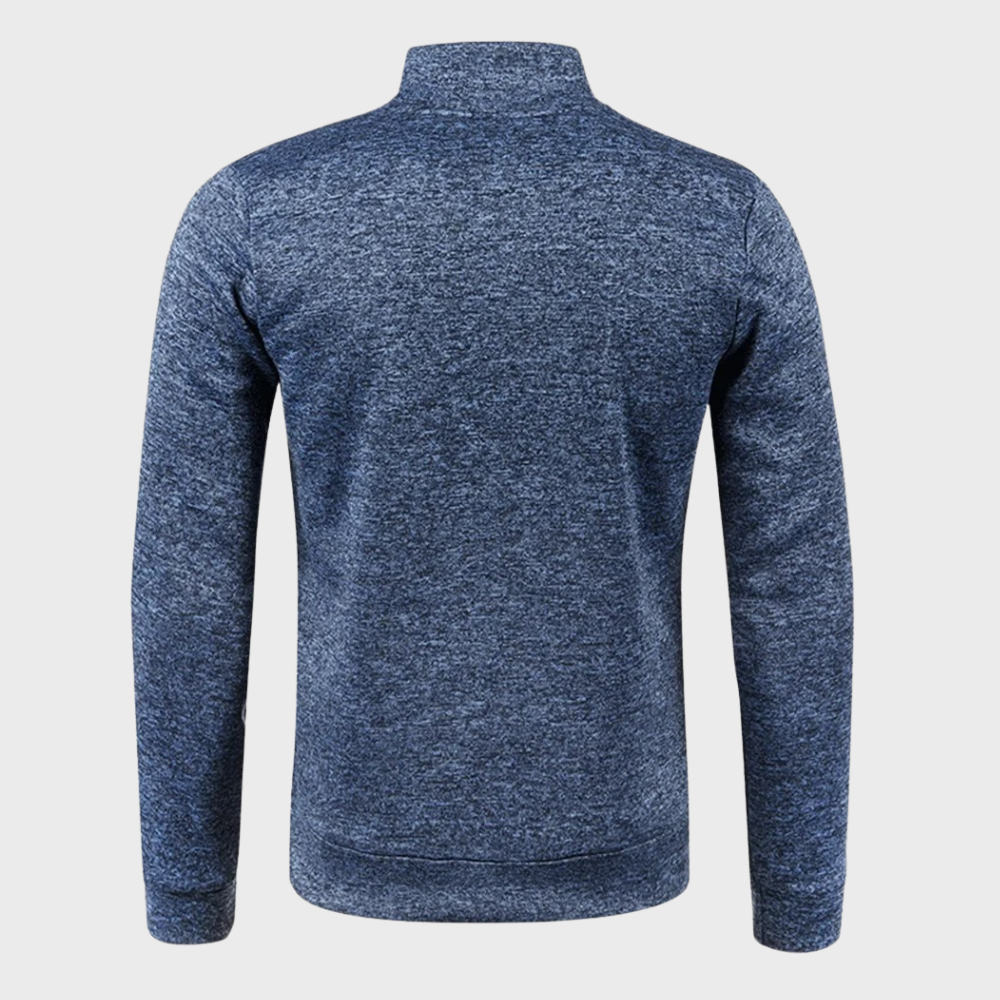 Maglione da uomo con zip corta a un quarto - Image 2