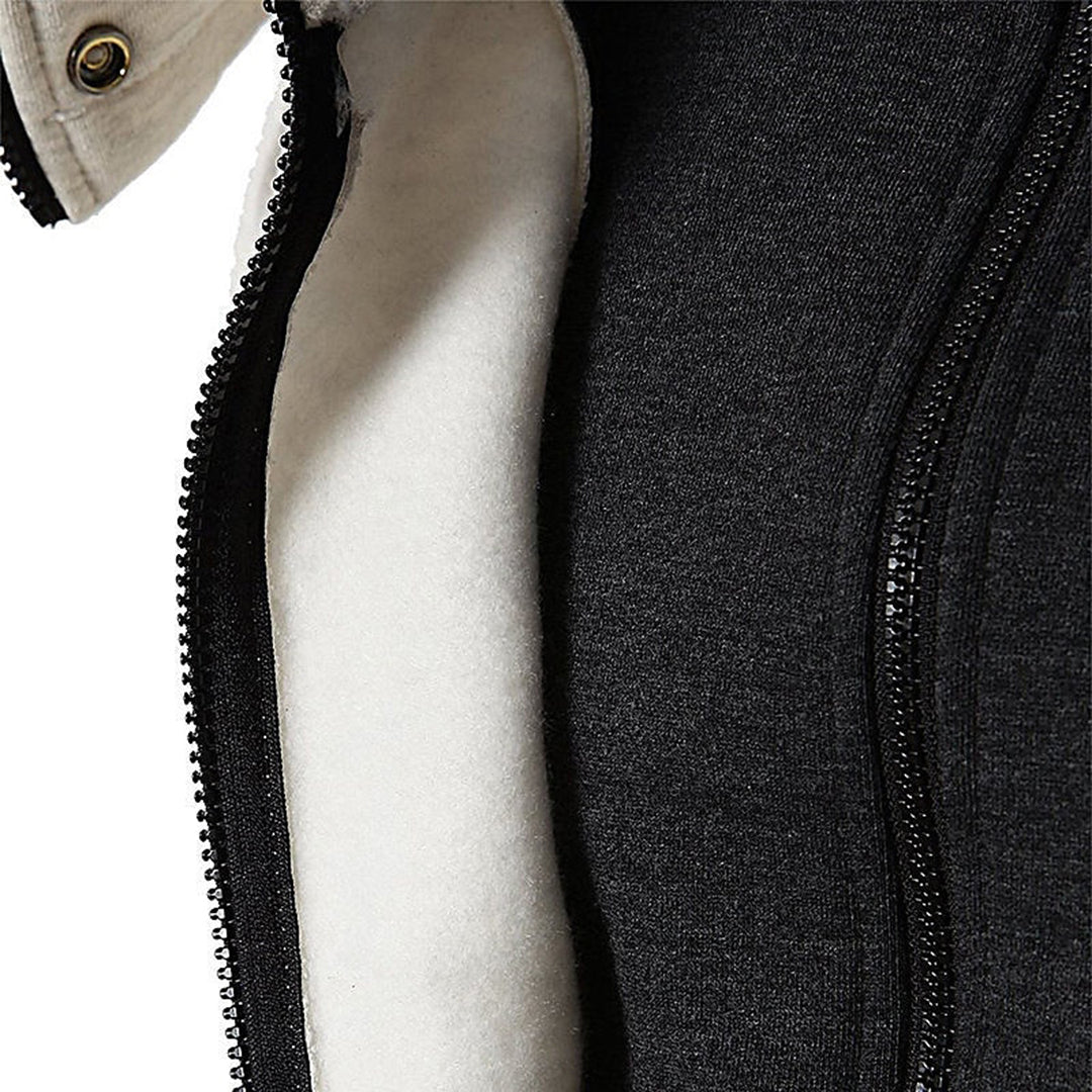 Giacca da uomo con cappuccio e zip intera - Image 2