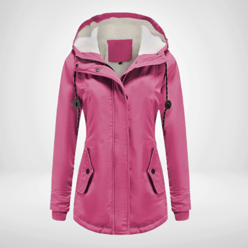 Giacca da donna con cappuccio e fodera in pile - Image 1