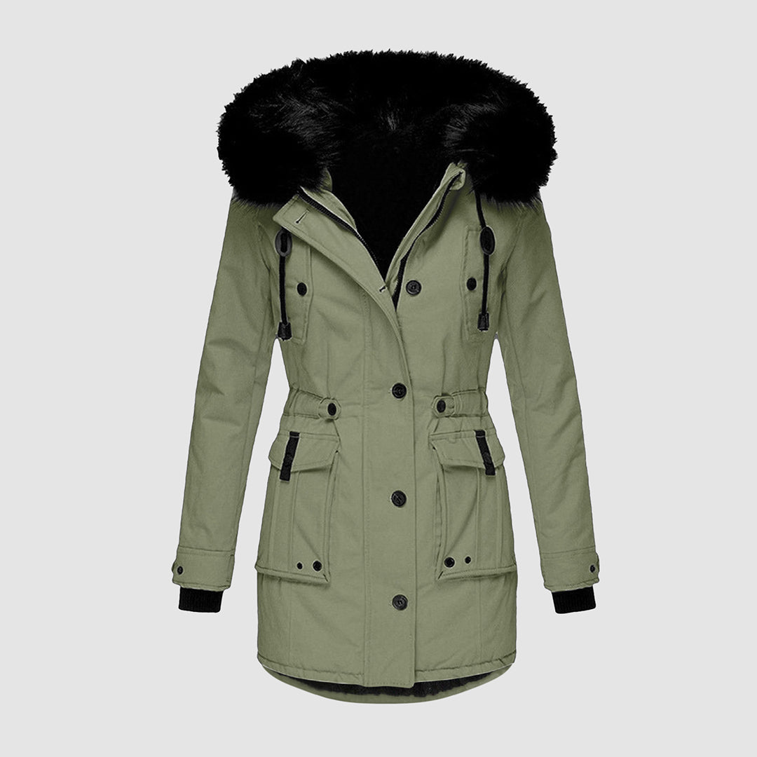 Parka Invernale da Donna con Cappuccio in Pelliccia - Image 5